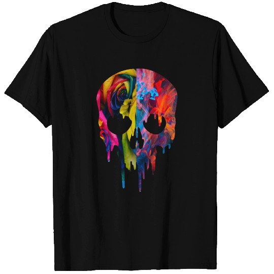 colorful skull creative design punisher logo 2 T-shirt