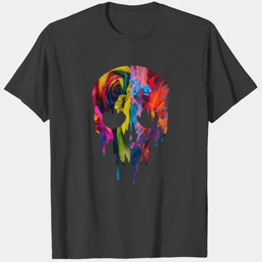 colorful skull creative design punisher logo 2 T-shirt