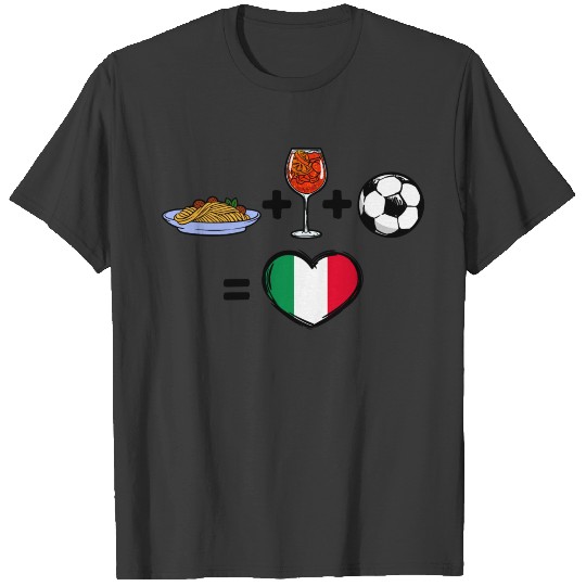 Discover Italy Flag Soccer Ball Player Food T-shirt