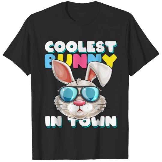 Discover coolest bunny in town easter bunny costume T-shirt