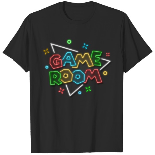 Discover Game Room Neon Sign Retro Gamer T-shirt
