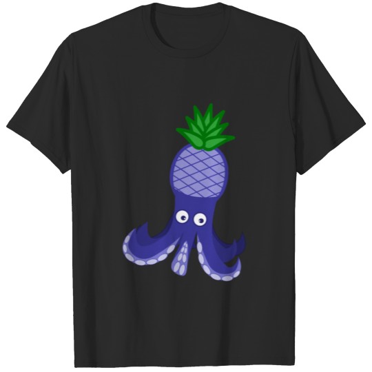 Discover Pineapple Octopus Funny Mashup Design T-shirt