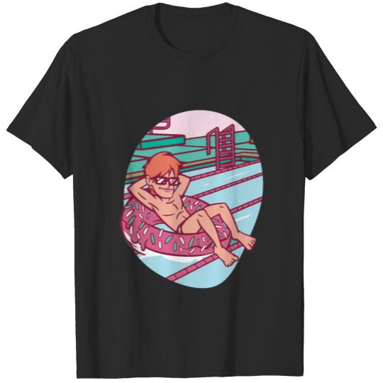 Discover Swimmer in swimming pool T-shirt