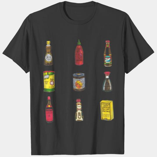 Asian Sauce Condiments Sriracha Cooking Kitchen T-shirt
