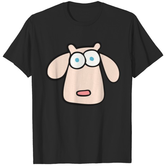 Discover Sheep Cartoon Head Face T-shirt