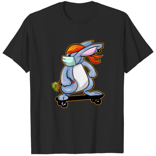 Skating Face Mask Rabbit T-shirt