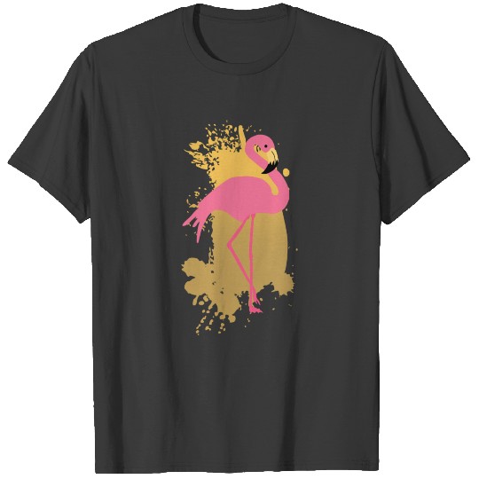 Party Flamingo Flamingos Pink Gold Pink Summer T-shirt
