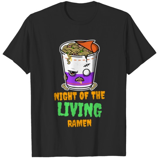 Discover Zombie kawaii ramen-night of living ramen T-shirt