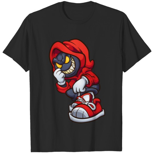 Discover Evil squatting character T-shirt