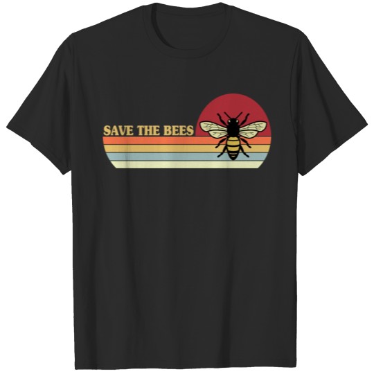 Discover Save the Bees Retro Style T-shirt