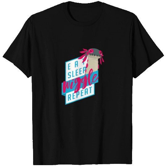 Eat Sleep WIGGLE Repeat Monster Hunter Design T-shirt