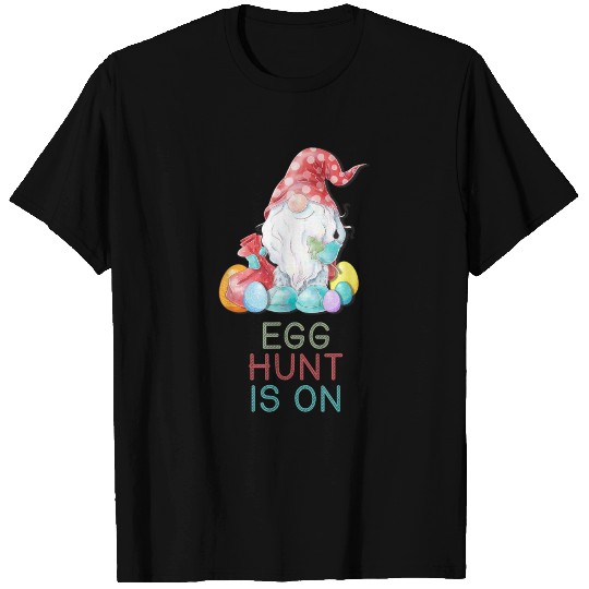 Egg Hunt Is On Easter Gnomes Bunny Ears Pastel T-shirt