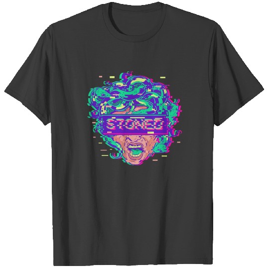 Vaporwave Medusa Statue Stoned Greek Gift T-shirt
