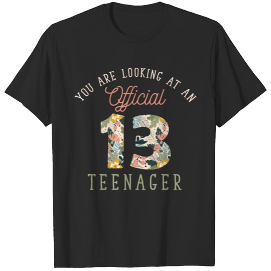 Discover Official Teenager 13th Birthday 13 Years Old Girl T-shirt