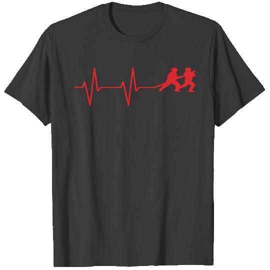 Fireman heartbeat T-shirt