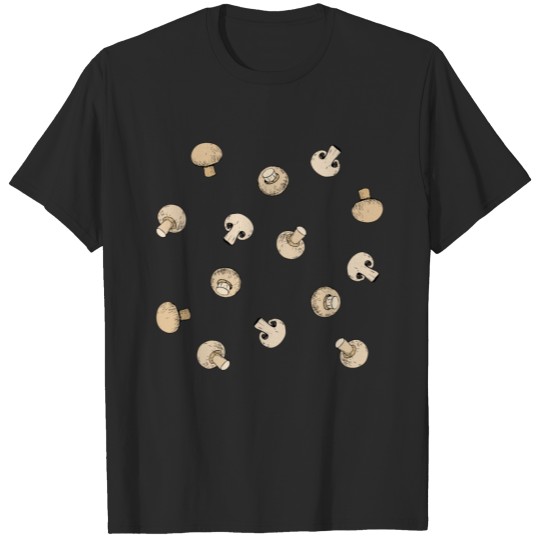 for mushroom lovers: delicious mushroom pattern T-shirt