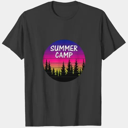 Summer Camp Camping Campsite Nature Forest Outdoor T-shirt
