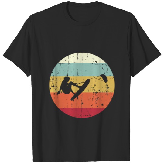 Discover Kitesurfing Vintage Retro Sunset for Sport Lovers T-shirt