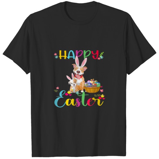 Discover Easter day funny Pitbull Dog Puppy T-shirt