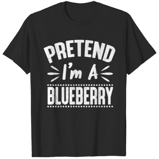 Discover Pretend I'M A Blueberry Funny Lazy Halloween Costu T-shirt