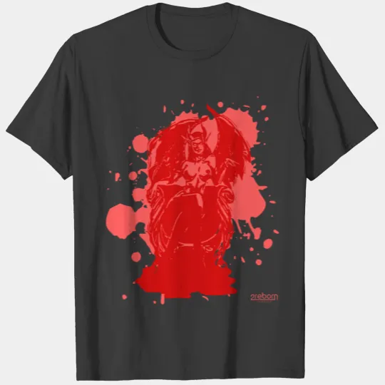 2reborn sexy Hell demon devil in hell girl red T-shirt