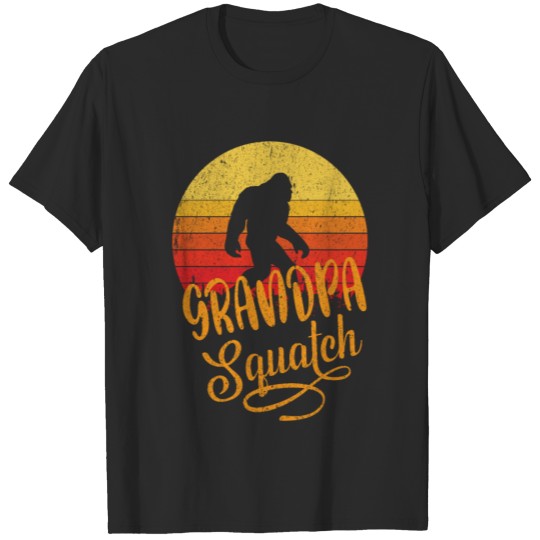 Discover Grandpa squatch Father's Day Shirt Bigfoot T-shirt