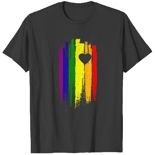 Vintage Distressed Gay Pride LGBT Rainbow Flag T-shirt