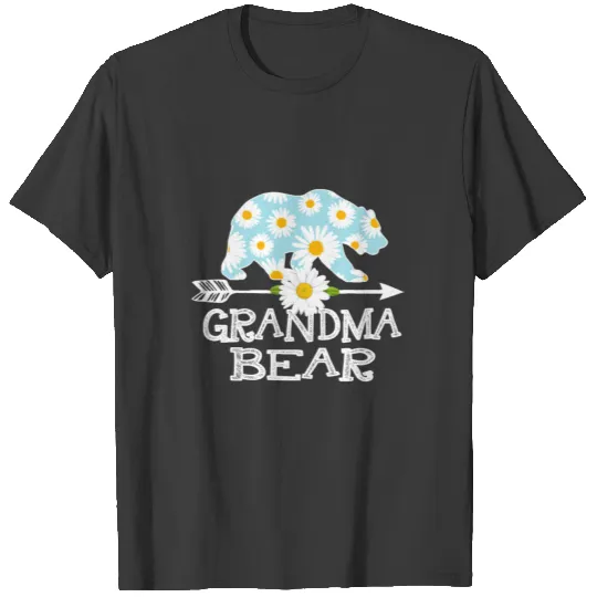 Grandma Bear Daisy Flower Mother Father s Day T-shirt