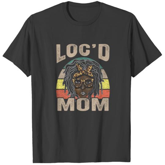 Loc'd mom vintage retro leopard print glasses T-shirt