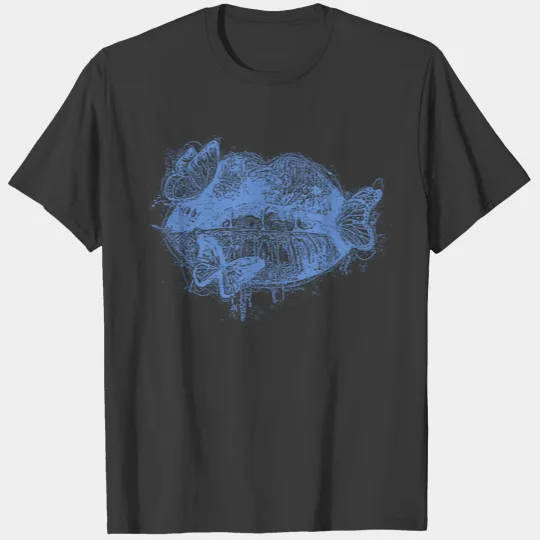 full lips with butterflies T-shirt