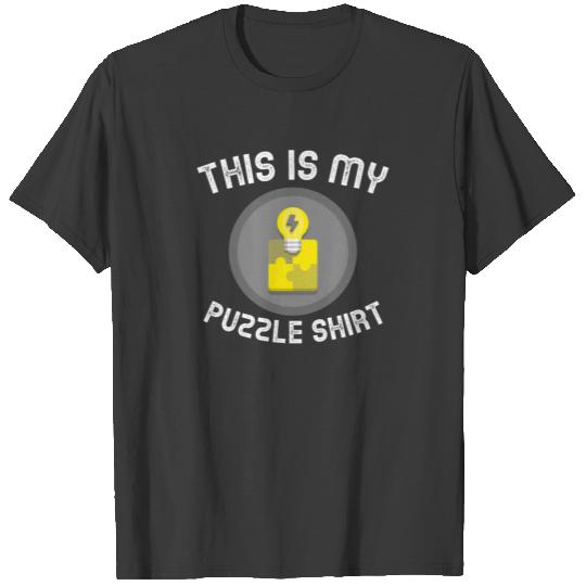 This is my Puzzle Shirt - Riddle Riddler Puzzler T-shirt