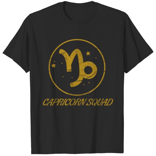 Discover Retro Vintage Capricorn Squad Star Sign Top Birthd T-shirt