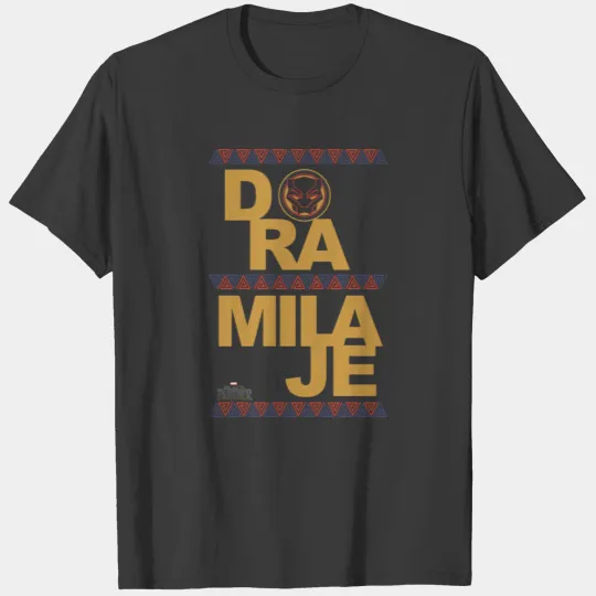 Marvel Black Panther Movie Dora Milaje Text T-shirt