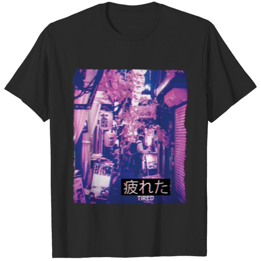 Vaporwave Art Aesthetic 80s 90s Meme Tokyo Tired T-shirt