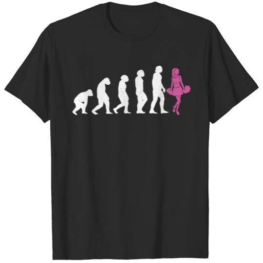 Discover Evolution cheer monkey man ape cheerleader T-shirt