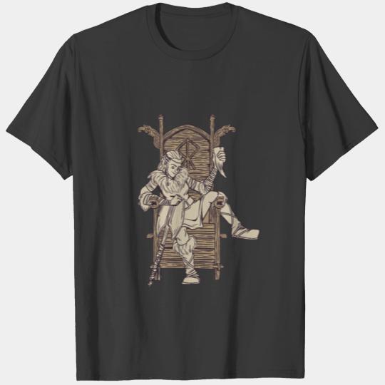 Viking Viking Head Odin Thor Axe Ragnar Fighter T-shirt