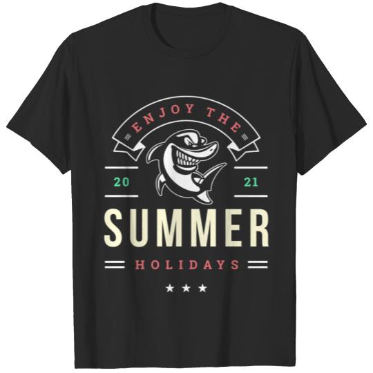 Discover Shark Enjoy the Summer Holidays Vacation T-shirt