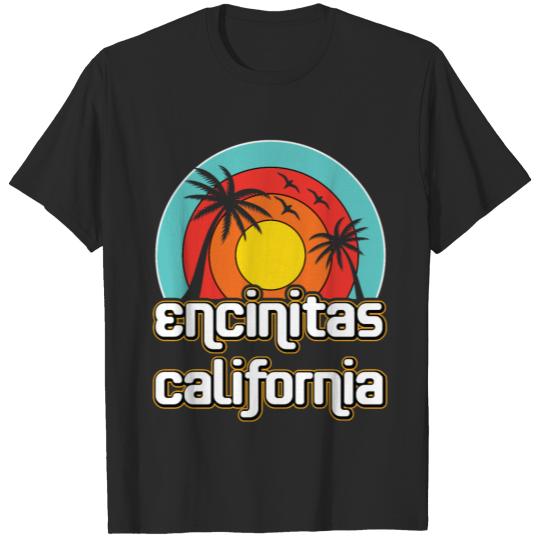 Vintage Encinitas California Beach Surf Retro T-shirt