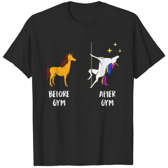 Discover Unicorn before gym and after gym T-shirt