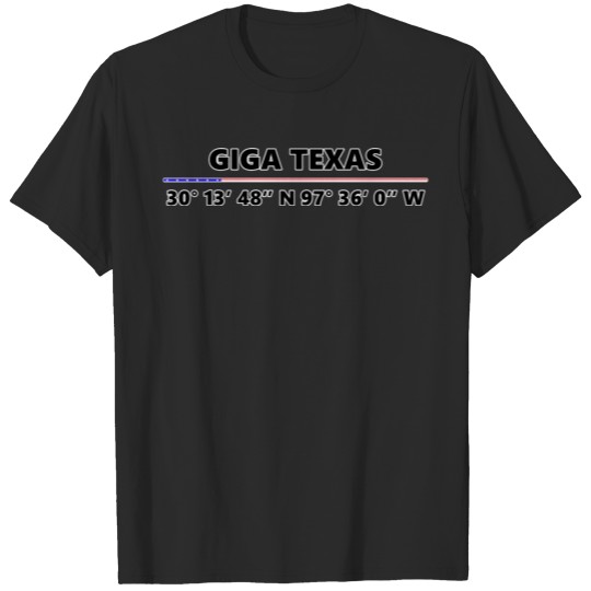 Discover Giga Texas coordinates T-shirt