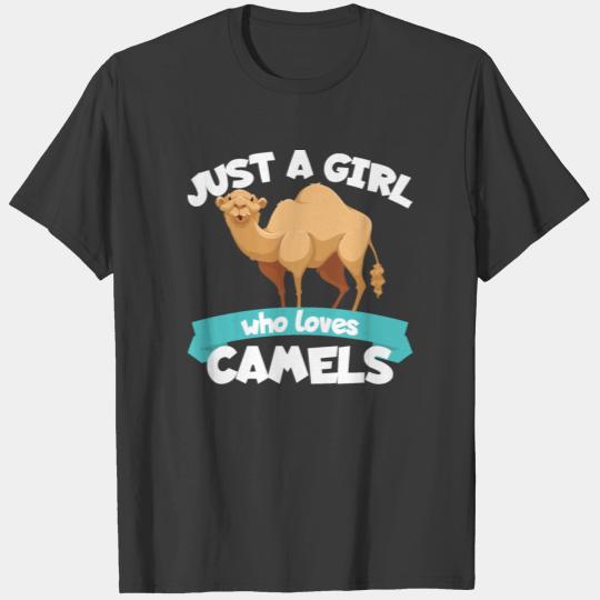 Novelty Just A Girl Who Loves Camels Travel Tee T-shirt