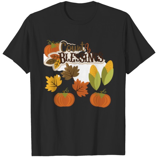 Discover Count Your Blessings Thanksgiving T-shirt