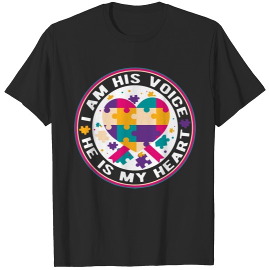 Discover I Am His Voice Autism Mom - Autism Awareness Month T-shirt