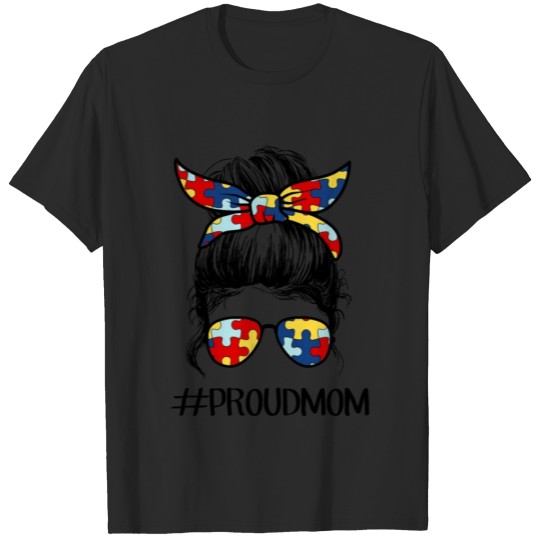 Discover Proud mom autism awareness T-shirt