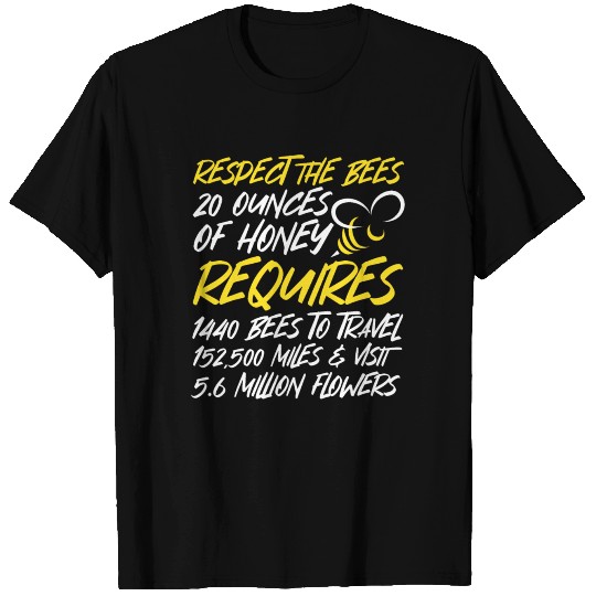 Respect The Bees Funny Beekeeper T-shirt