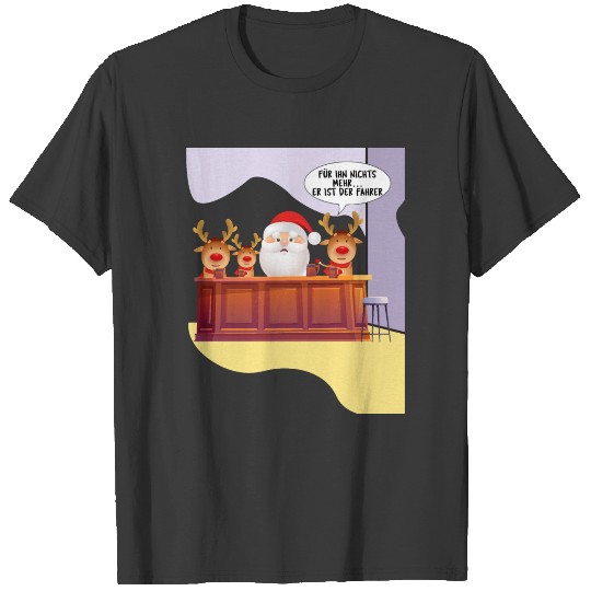 Beer reindeer Santa for Party driver T-shirt