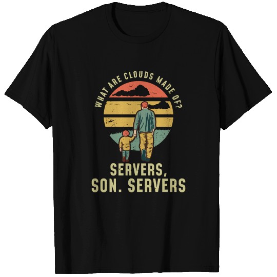 Programmer Father And Son Cloud Server T-shirt