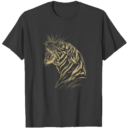 Tiger Head Malaysia Tiger Hand Painted T-shirt