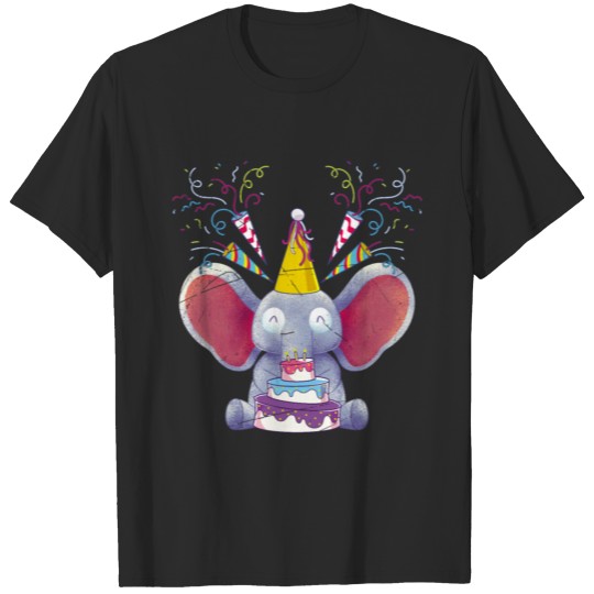 Discover Elephant children gift animal birthday T-shirt