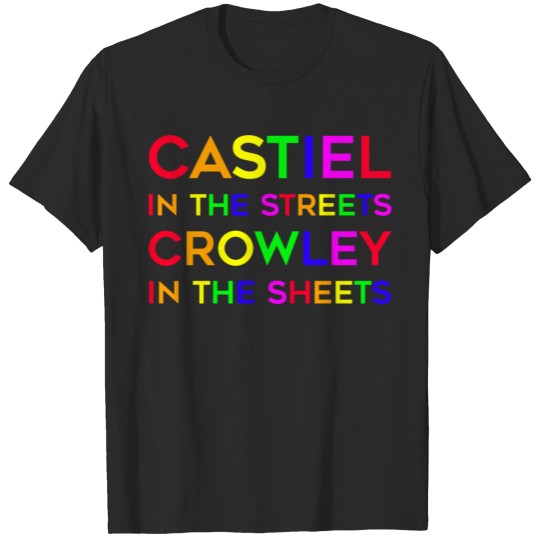 Discover Castiel in the streets Crowley in the sheet TShirt T-shirt